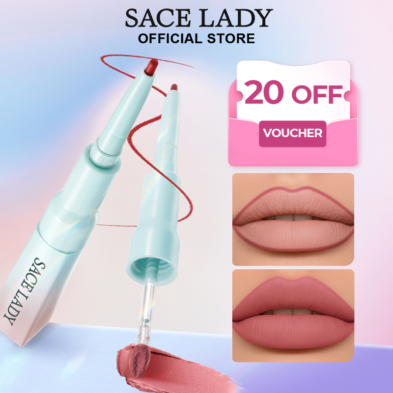 Lápis de boca SACE LADY Batom Liquido 2em 1 infallible Peptídeos de ácido hialurônico Vitamina E