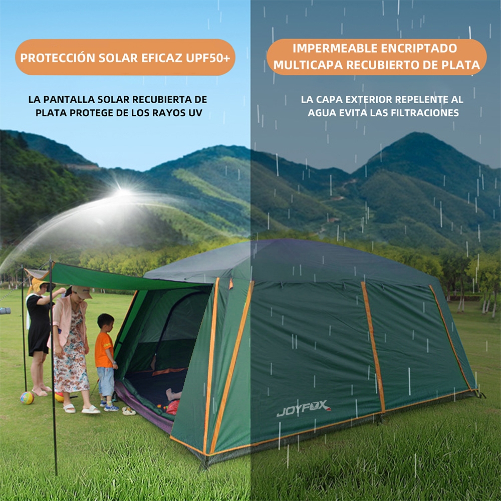 Barraca Camping Grande5-8 Pessoas Impermeável Resistente Com