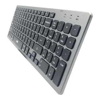 Teclado E Mouse Bluetooth Para Notebook A PILHA Preto Cinza TCD-02A