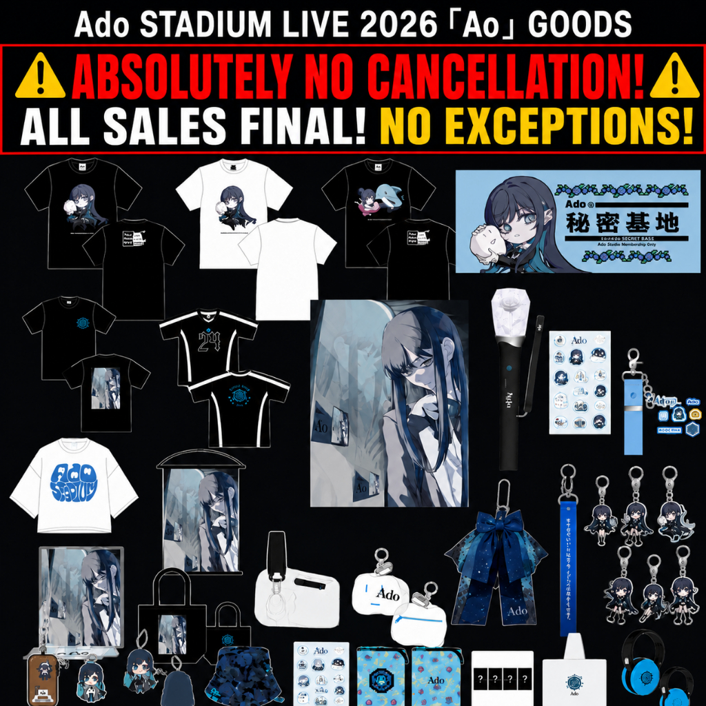 Brand-New Ado STADIUM LIVE 2026 Ao Official Goods Japan T-Shirt
