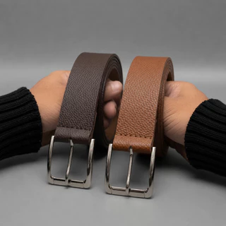 Kit 2 Cinto Masculino Montana Básico Casual Preto Marrom Caramelo Cintos Couro sintético