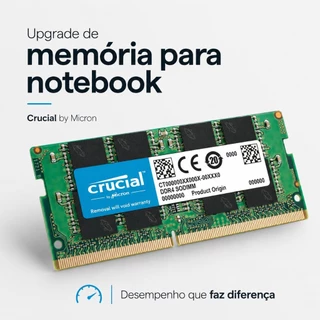 Memória RAM Notebook Crucial 8GB DDR4 3200MHz SO-DIMM Original Nova Lacrada