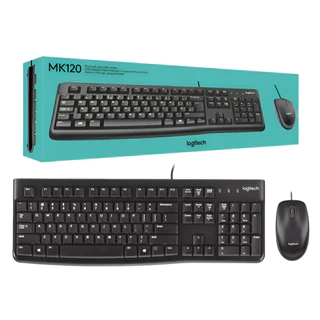 Combo Teclado e Mouse com fio USB Logitech MK120