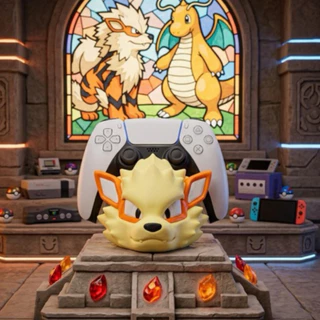 Suporte de Controle Pokémon Arcanine – PS5, PS4, Xbox e Nintendo Switch Pro Controller