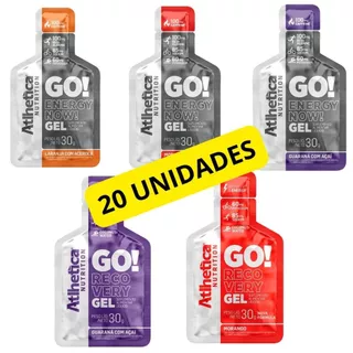 Carbo Gel Repositor Atlhetica Sache 30 gramas Go Recovery e Energy Now