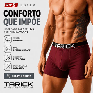 Kit 5 Cuecas Masculina Boxer Microfibra Lisas Premium Forrada Box Poliester