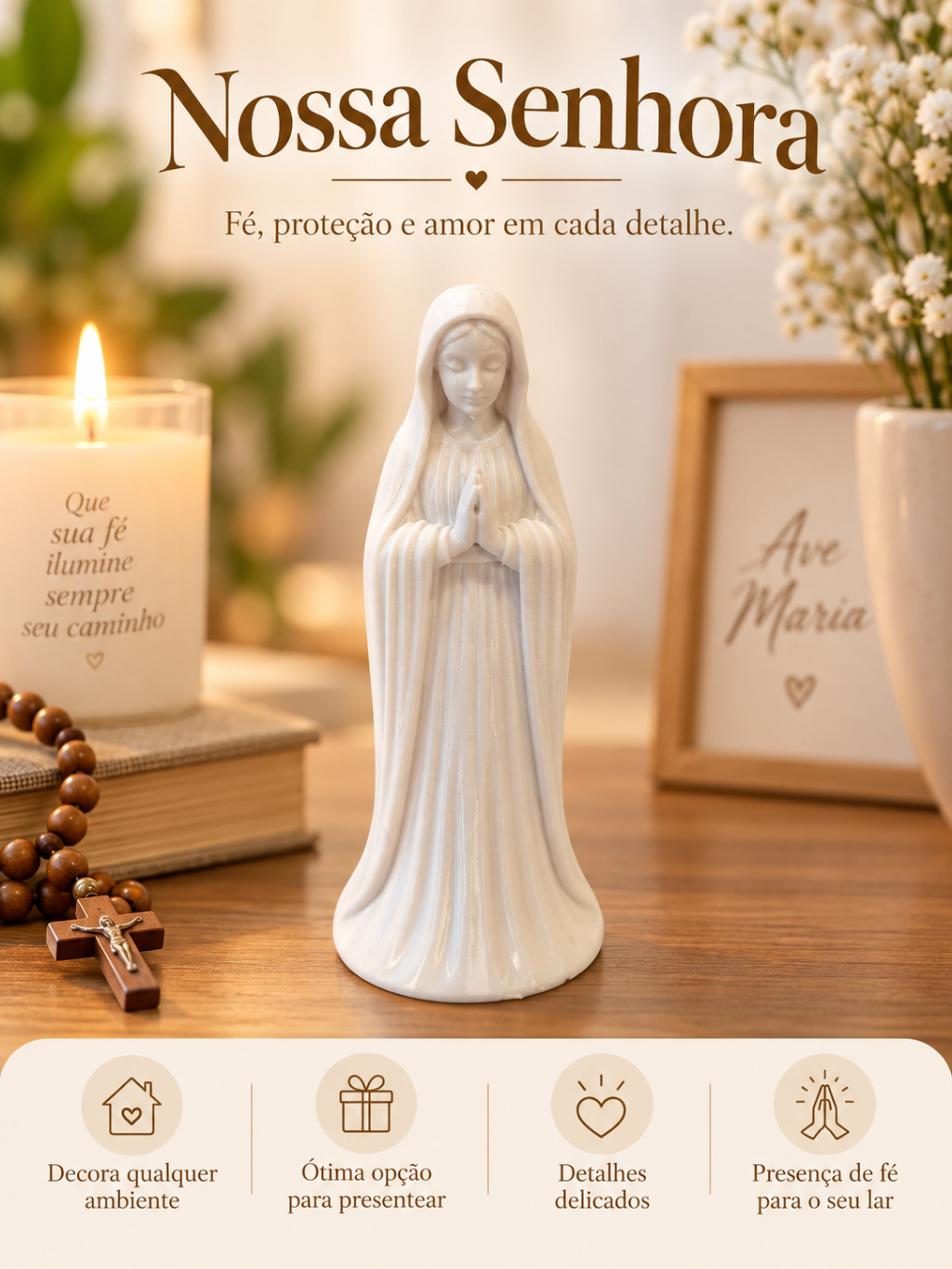 Kit 2 Imagens de Nossa Senhora