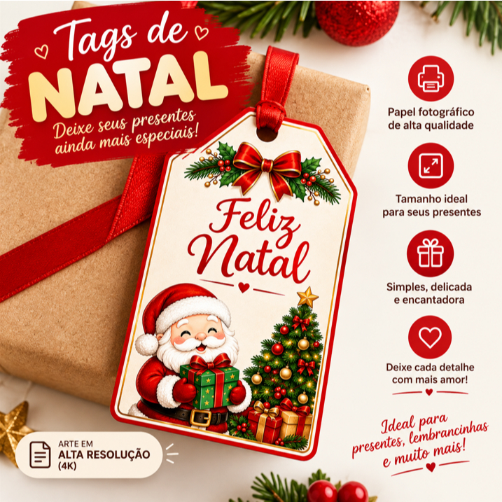 Tag de Natal Personalizada | Tag para Presentes | Lembrancinhas ...