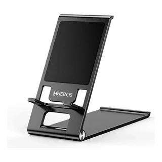 Suporte de Mesa p/ Celular Ajustável de Alumínio Dobrável Portátil Metal Firme Universal Resistente