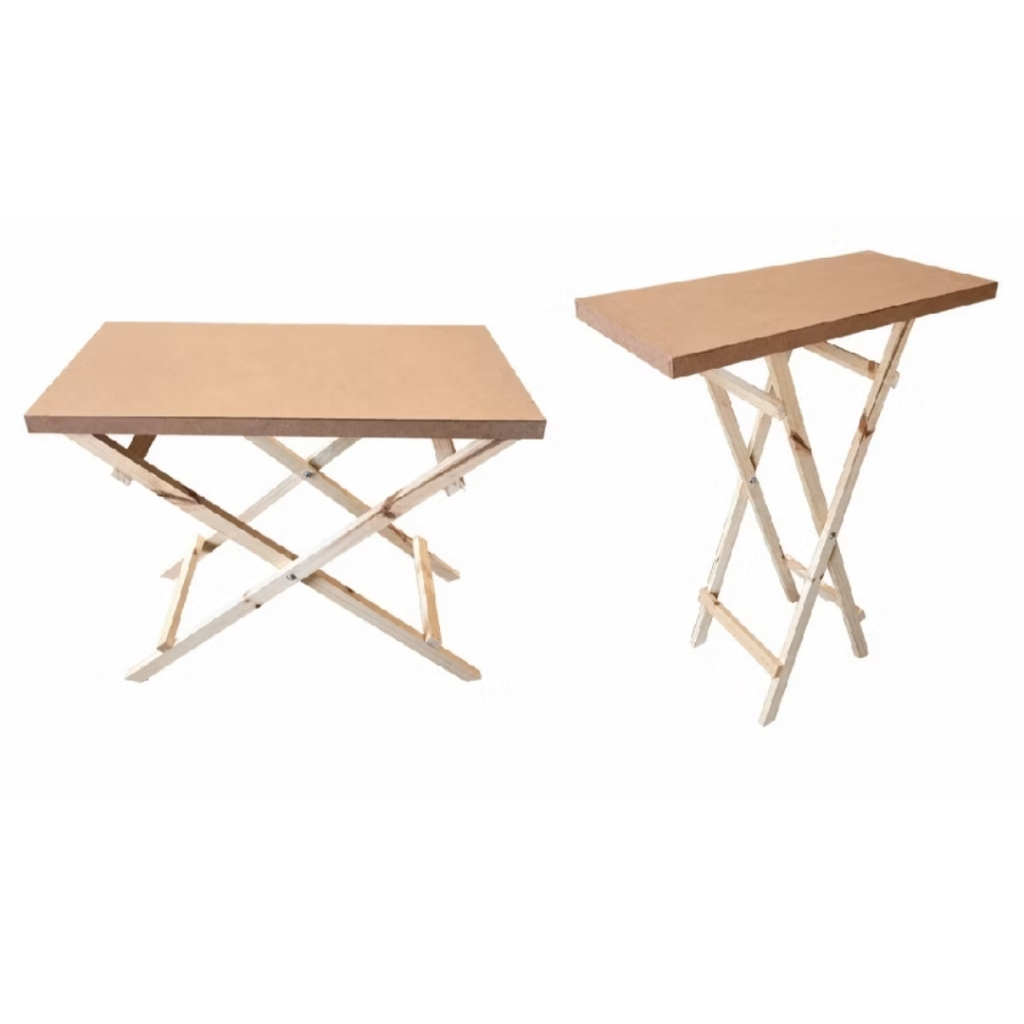 Mesa Cavalete Pinus Desmontável Aparador com 2 regulagens para festas ...