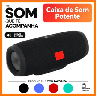 Caixa De Som Bluetooth Caixinha Portátil e Potente 6W Pen Drive SD, Pequena e Prática