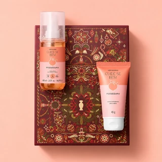Kit Cuide-se Bem Pessegura com Body Splash e Creme para Mãos