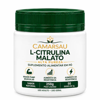 Citrulina Malato Pura 250g Desempenho Resistência Vasodilatador Energia Disposição Pré Treino Performance Aminoácidos