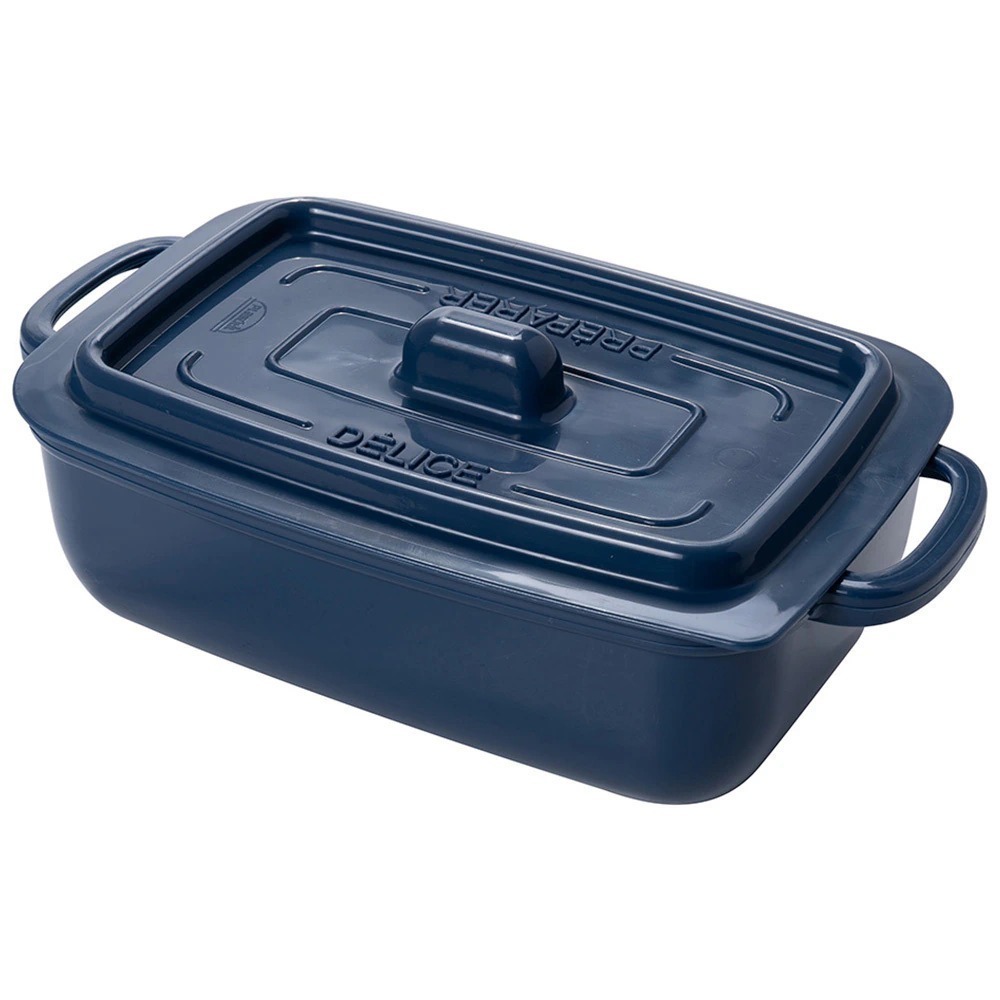 Pote Hermético Panelinha Supreme 1,2L Azul Plasútil Retangular com Tampa