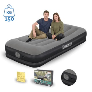 Colchão Inflável Solteiro Até 150kg Bivolt Tritech Elétrico Bomba Embutida USB Bestway em Oferta na Shopee