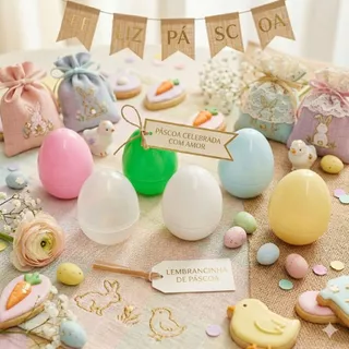 10 Ovinho De Plástico Tipo Ovo Surpresa Festa Pascoa em Oferta na Shopee