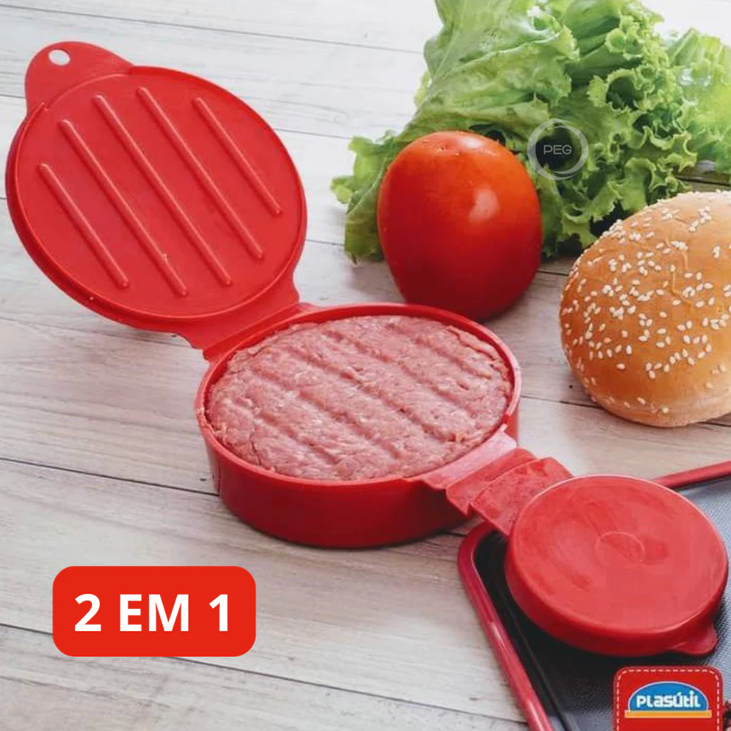 Forma Molde Para Fazer Hambúrguer Artesanal Recheado Caseiro Rápido e ...