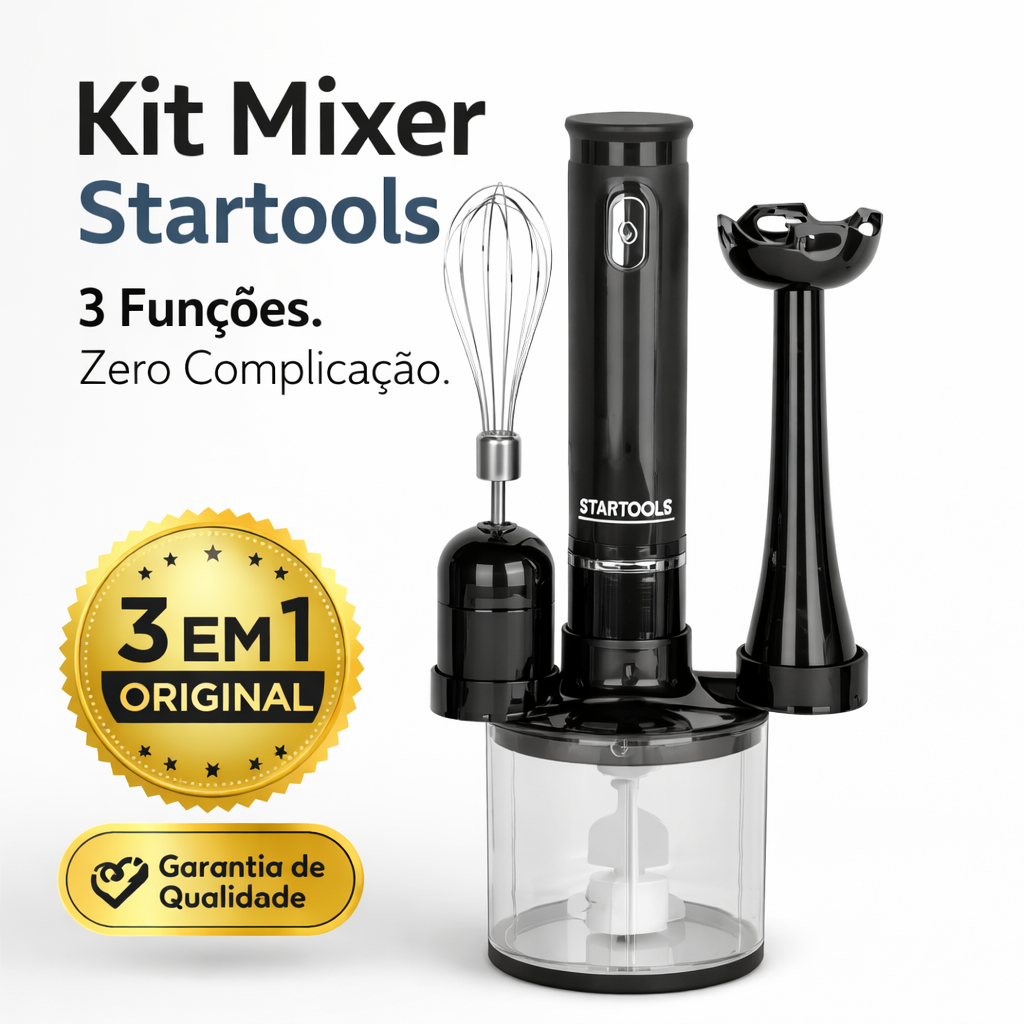 Kit Mixer Processador Batedor Alimentos Multifuncional 3 Em 1 Potente ...