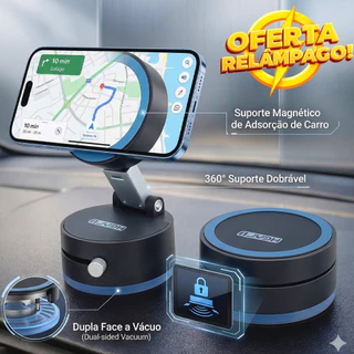 360°Suporte dobrável para celular Suporte magnético de adsorção de carro a vácuo dupla face