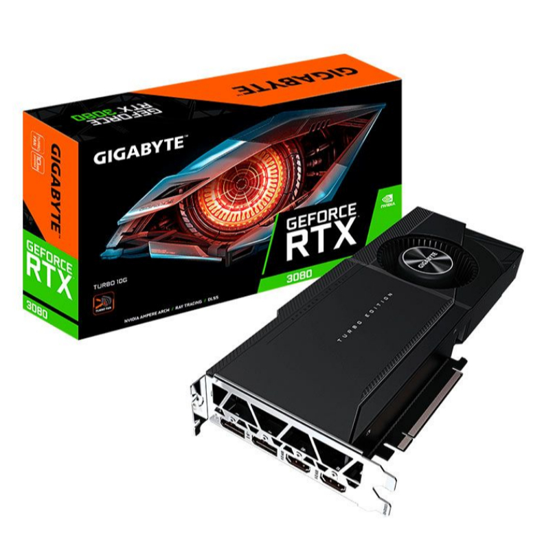 Placa de Video Gigabyte GeForce RTX 3080 Turbo, LHR, 10GB, GDDR6X