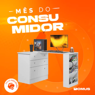Cômoda 3 Gavetas Com Mesa Giratória Gamer em MDP Qmovi em Oferta na Shopee