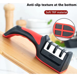 1/3/5 Afiador De Faca 3 Estágios Amolador Profissional Com Afiação Rápida Em Aço Inoxidável-Q9 em Oferta na Shopee