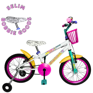 Bicicleta Bike Infantil Menina Menino Marchetti Aro 16 Banco Colorível Bobbie Goods Com Rodinhas em Oferta na Shopee