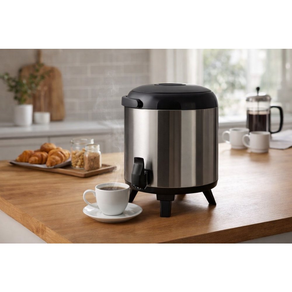 Botijão Térmico 5,5 Litros para café chá água gelada - Inox