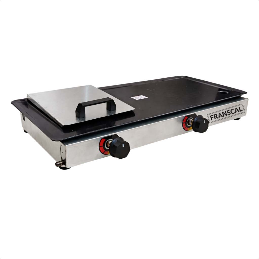 Chapeira Chapa Lanches Hamburguer C/prensa 70x30 A Gás Inox
