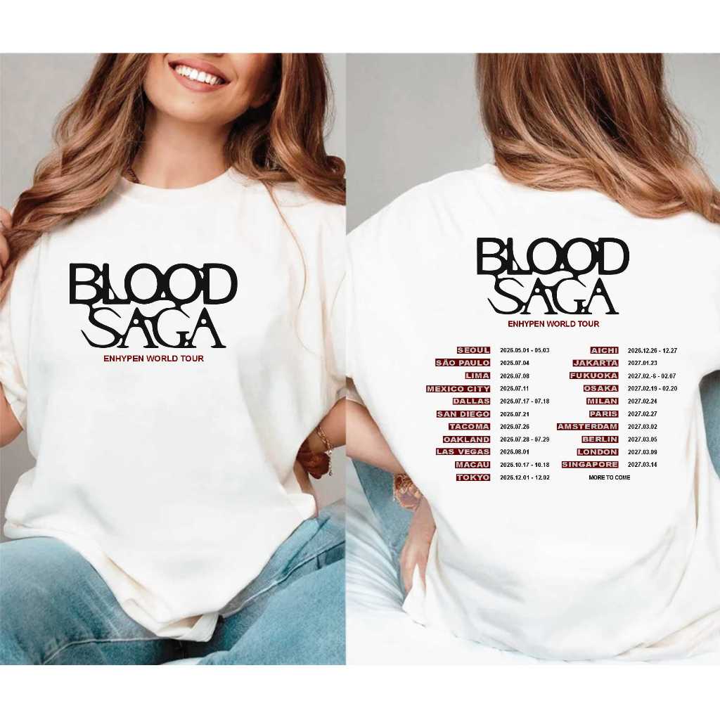 Camiseta Blood Saga En hypen Unissex 100% Algodão | Shopee Brasil