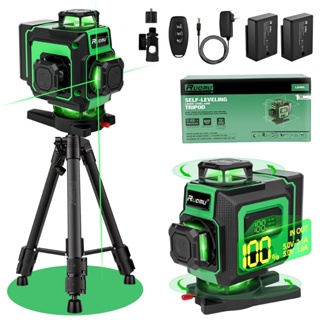 Nivel A Laser Profissional 16 Linhas Com Tripé Verde 4D 2 Baterias