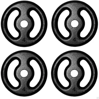 Kit Anillhas 4 Kg Pintadas (4X4 Kg) Ferro Fundido Musculação Academia Exercícios