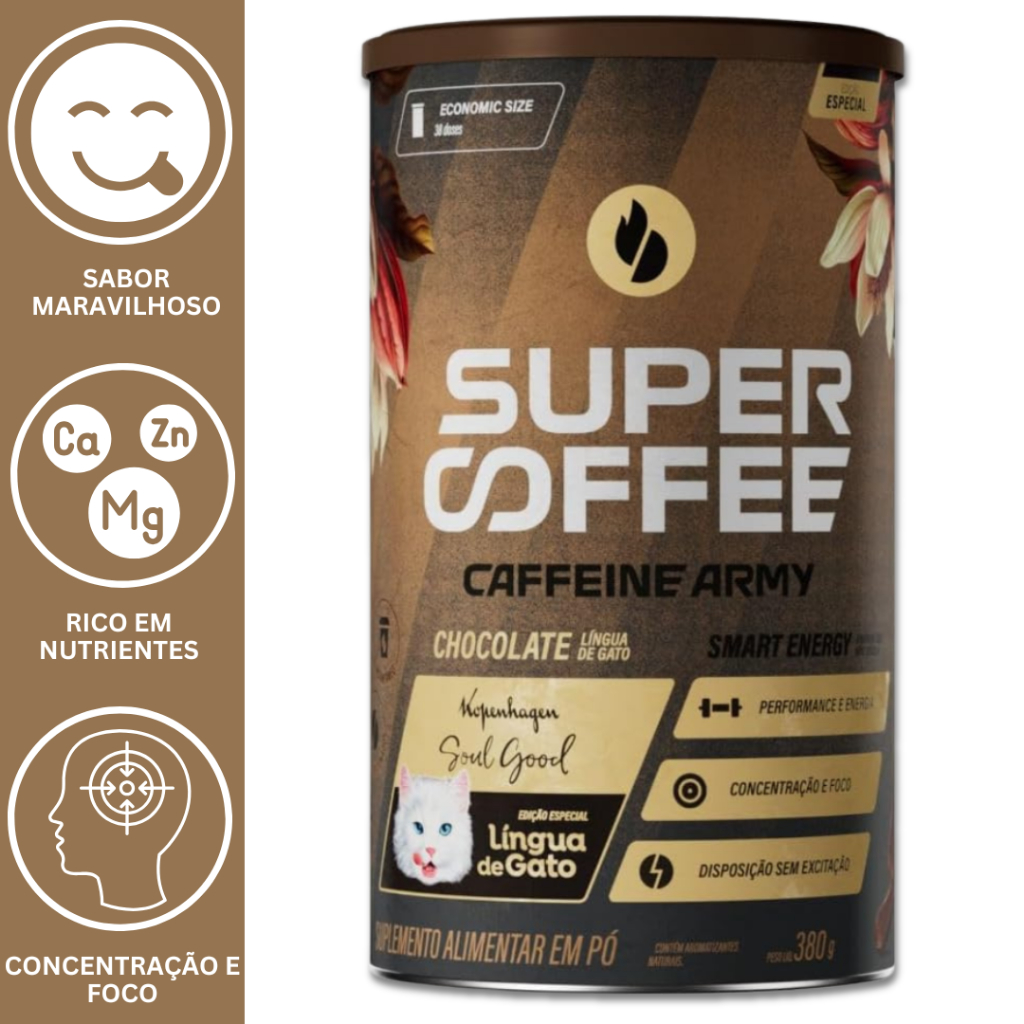 Supercoffee 3.0 Original 380g Caffeine Army – Café Suplemento Energia Foco e Disposição