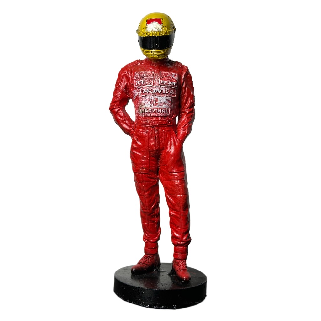 Boneco Ayrton Senna Colecionável Fórmula 1 Estátua de Resina