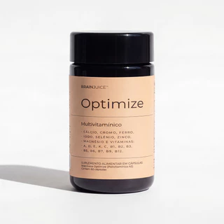 Multivitamínico Premium | Optimize BrainJuice | Vitamina D 2000UI + Complexo B + Zinco | 60 Cápsulas