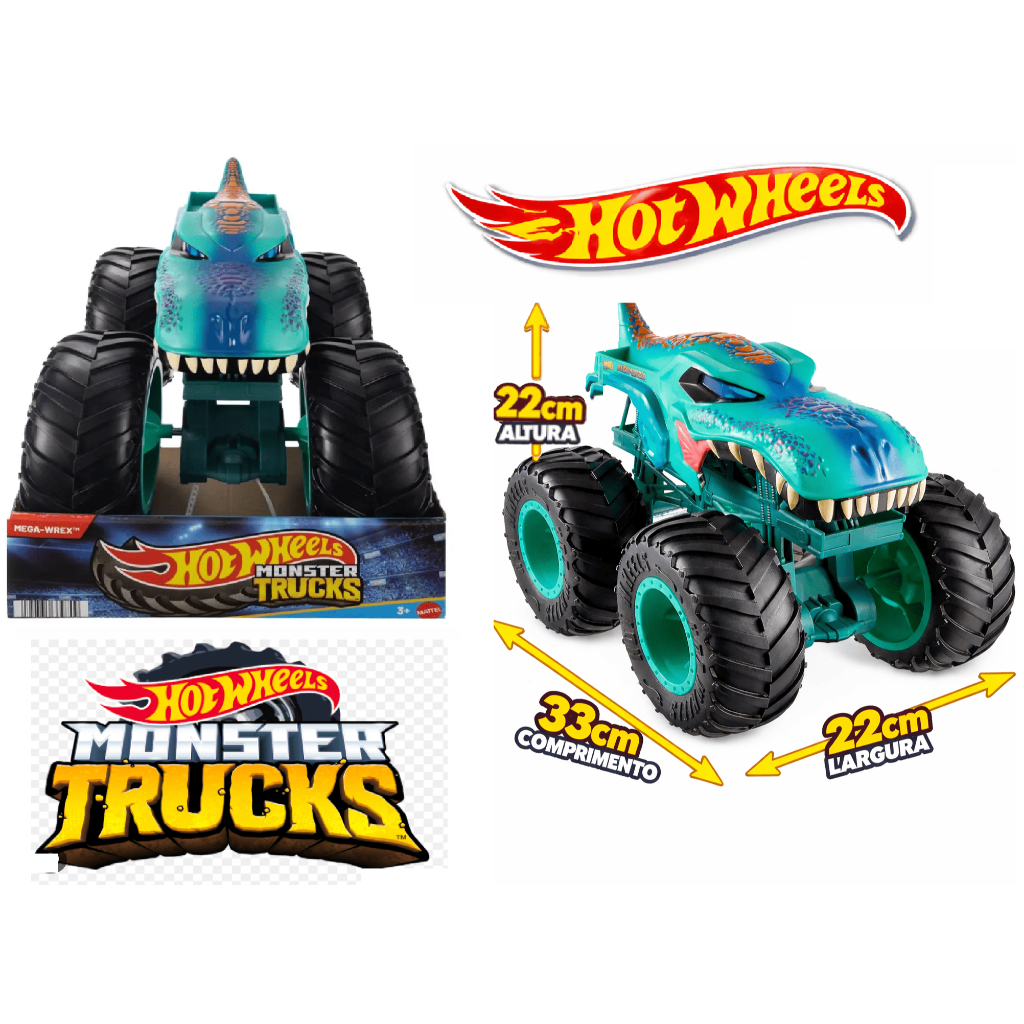 Hot Wheels Monster Truck 33CM Mega‑Wrex XL — JJN47 Original Mattel