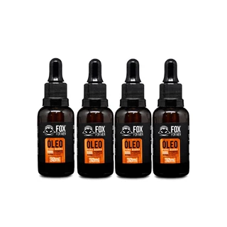 Óleo para Barba Fox For Men Hidrata e Tira o Frizz Kit com 4 Unidades