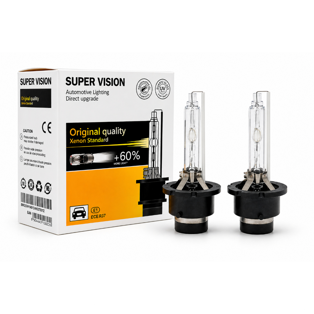 Par 2x Lampadas Luz Xenon D4S 6000k Branco Quente Original Super