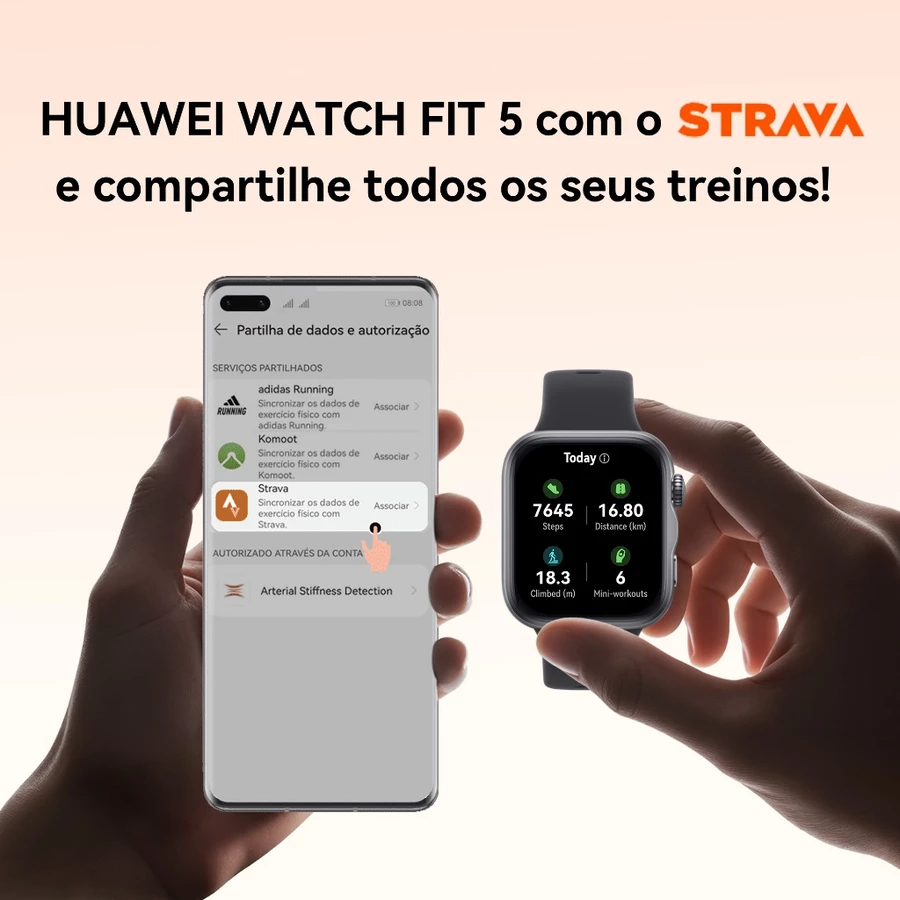 HUAWEI WATCH FIT 5 | Smartwatch Relogio | AMOLED de 182" Design Leve | Mini Treino | 64 GB | GPS — foto 6