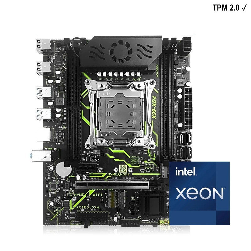 Placa Mãe X99 com Xeon 2680 v4 e Módulo TPM 2.0 Kit Upgrade X99