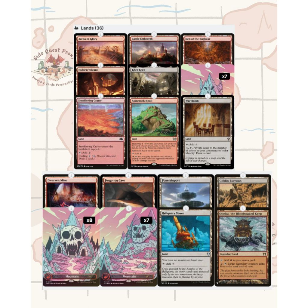 Deck Proxy Commander Secret Lair Goblin Storm - Magic The