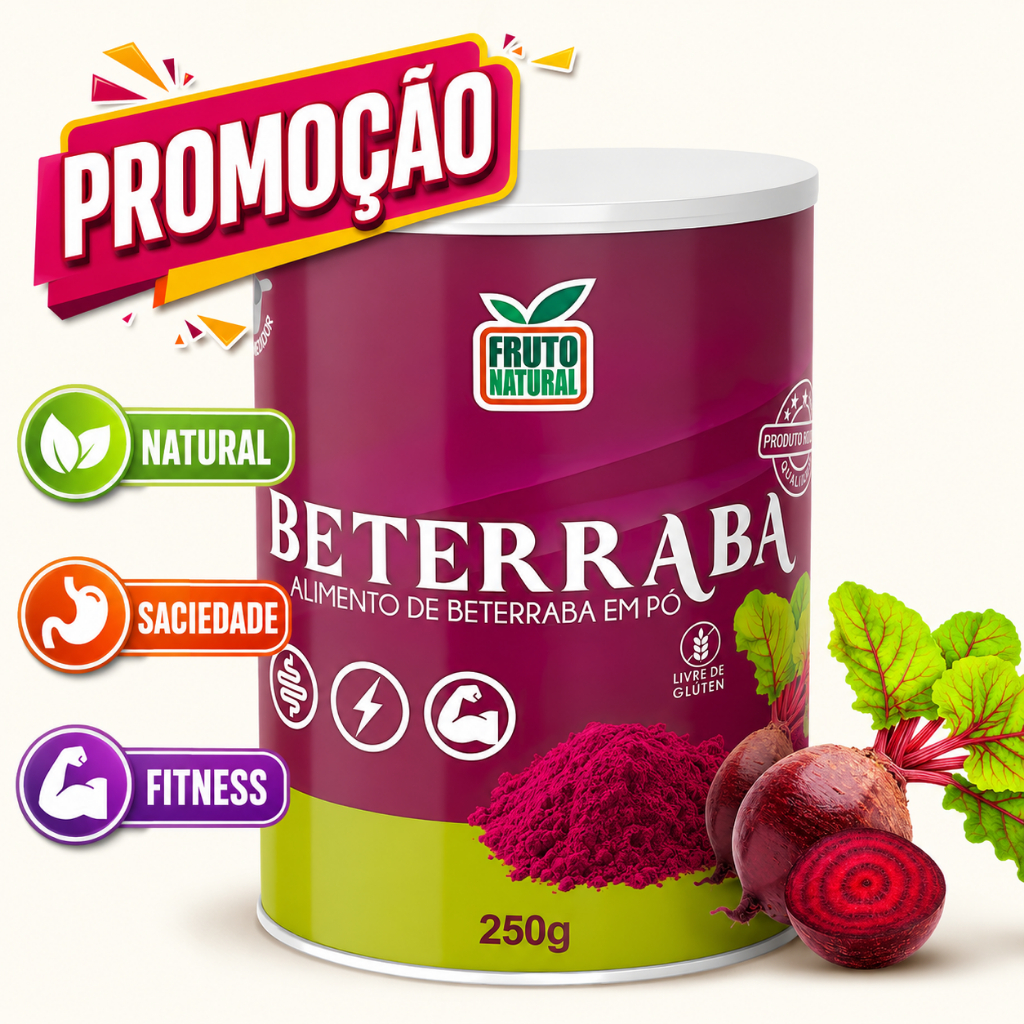 Beterraba em Pó Pré Treino + Saciedade 100% 250g Pura