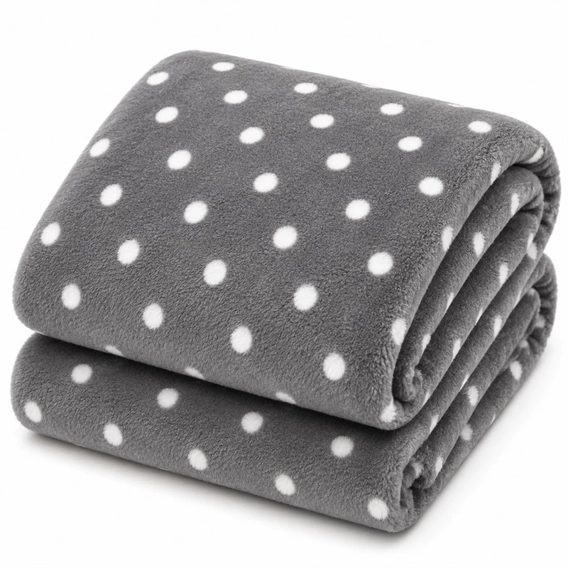Manta Cobertor Casal Queen Mantinha Inverno Microfibra Plush Antialérgico Quentinho Estampada Poá
