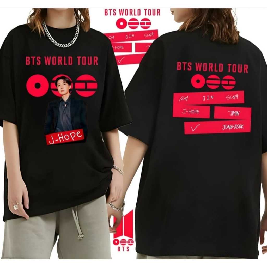 Camiseta 100% Algodão Preta BTS WOLD TOUR ARIRANG - UNISSSEX Plus