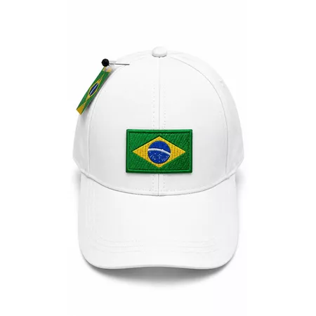 Boné Brasil branco, Minimalista
