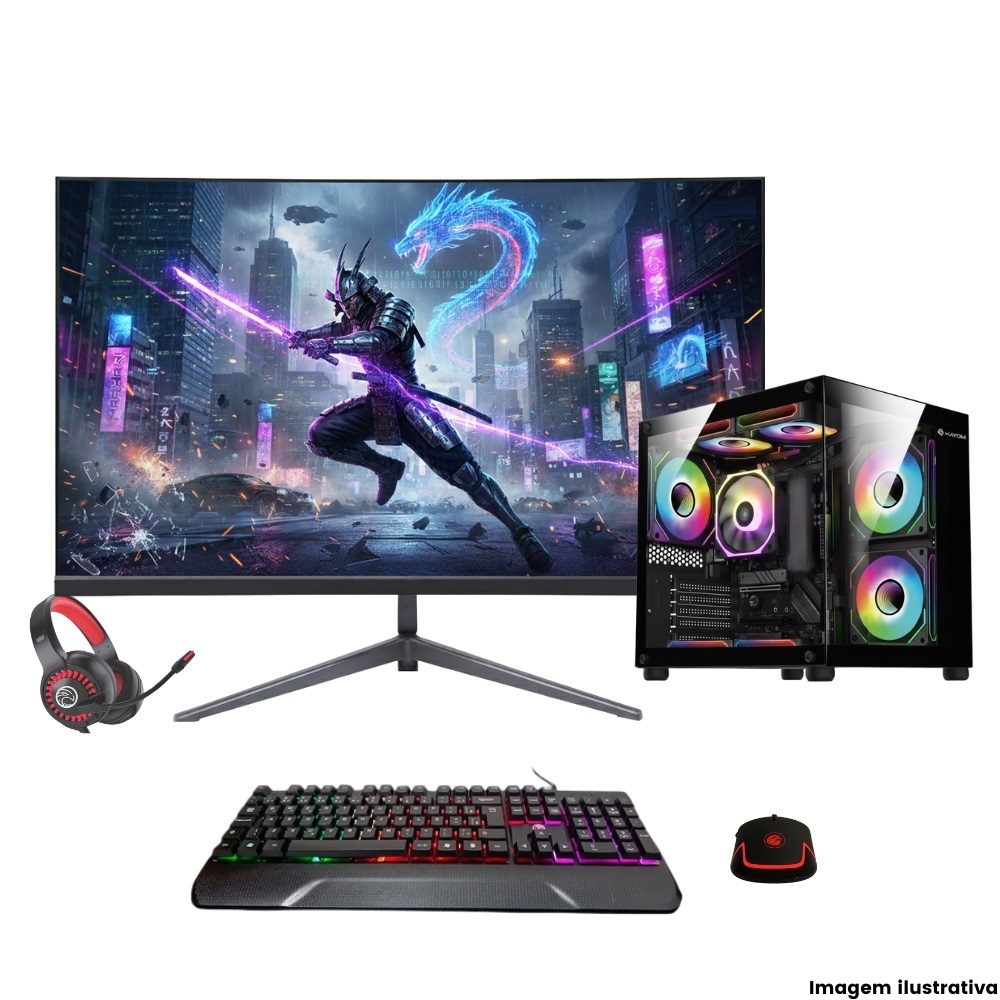 Computador Pc Gamer Completo Aquário Intel core I7 3.ª, 16gb Ram