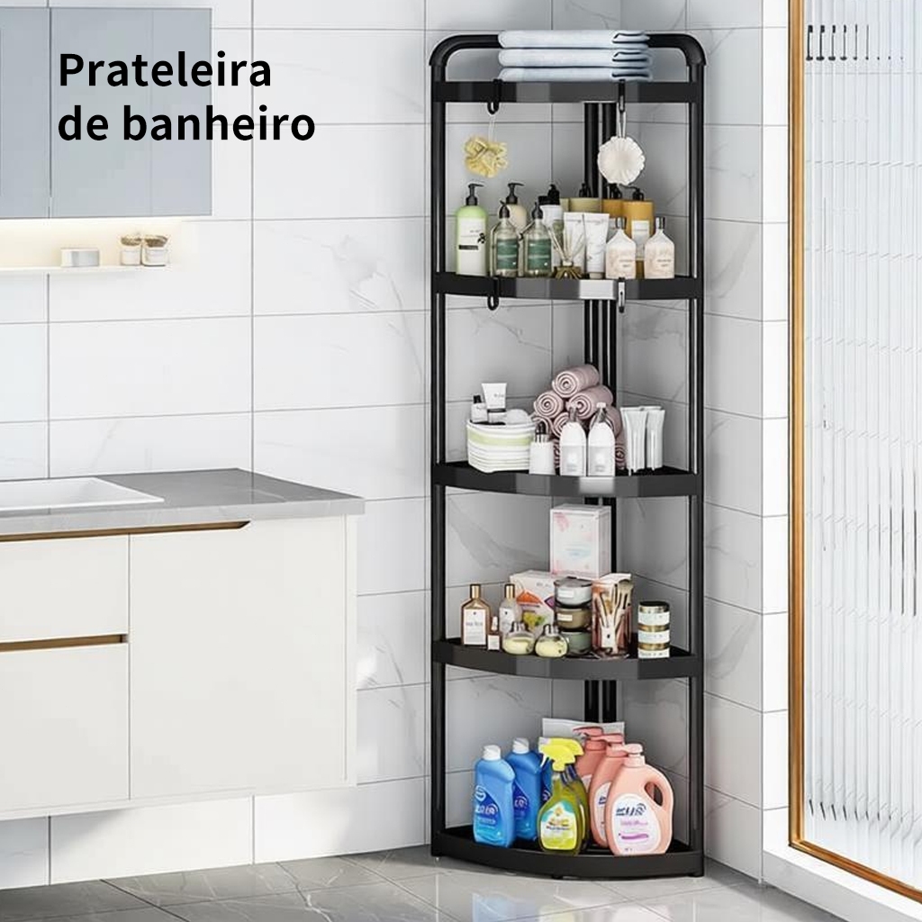 Estante Triangular 5 Níveis para Cantos - Organizador Multiuso para ...