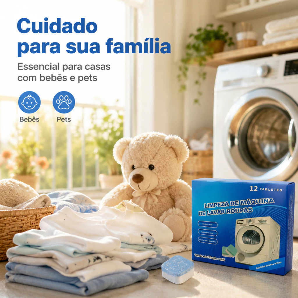 Como Limpar Máquina de Lavar Roupas Facilmente | Pastilhas Efervescentes