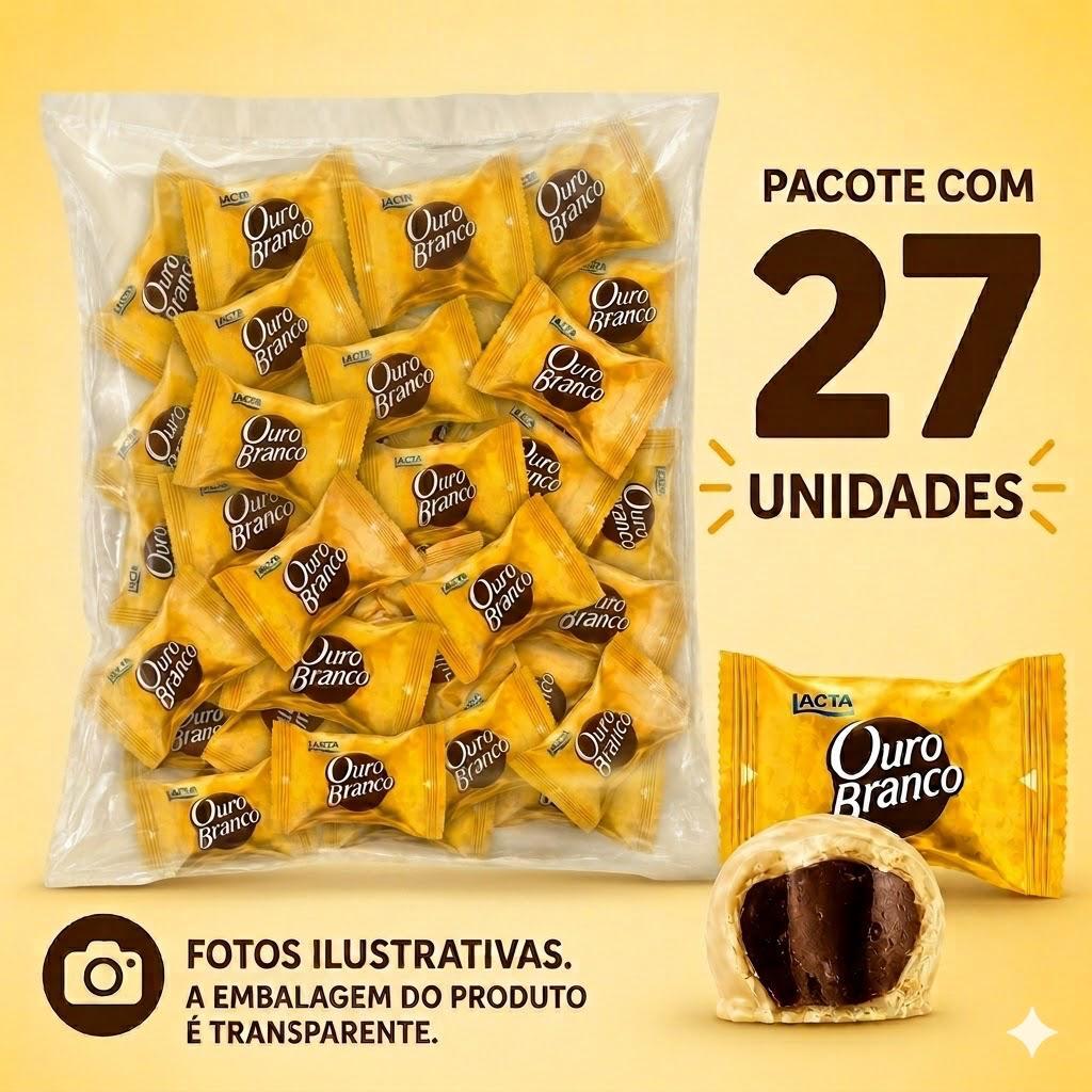 Bombom Ouro Branco 540g Chocolate Premium | Shopee Brasil