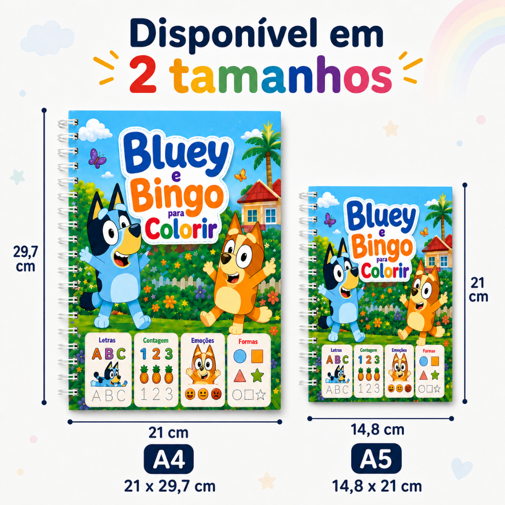 Livro de Colorir Bluey e Bingo